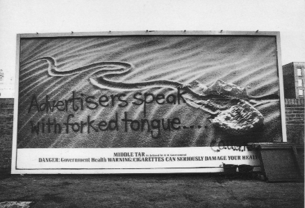 Defaced benson and Hedges ad Defaced benson and Hedges ad